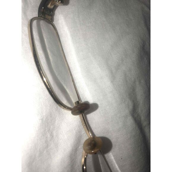 Chanel Extremely Vintage Brown Rectangle Eyeglasses Metal Temples Logo 2066 - Picture 9 of 9